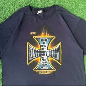 Vintage Kentucky Derby 127th Run for the Roses Graphic Tee Jerzees 2XL